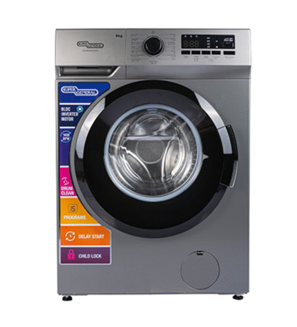 Super General 8kg Front Load Washing Machine SGW8250NLEDS Dubai UAE